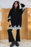 Kira Lace Tunic Black